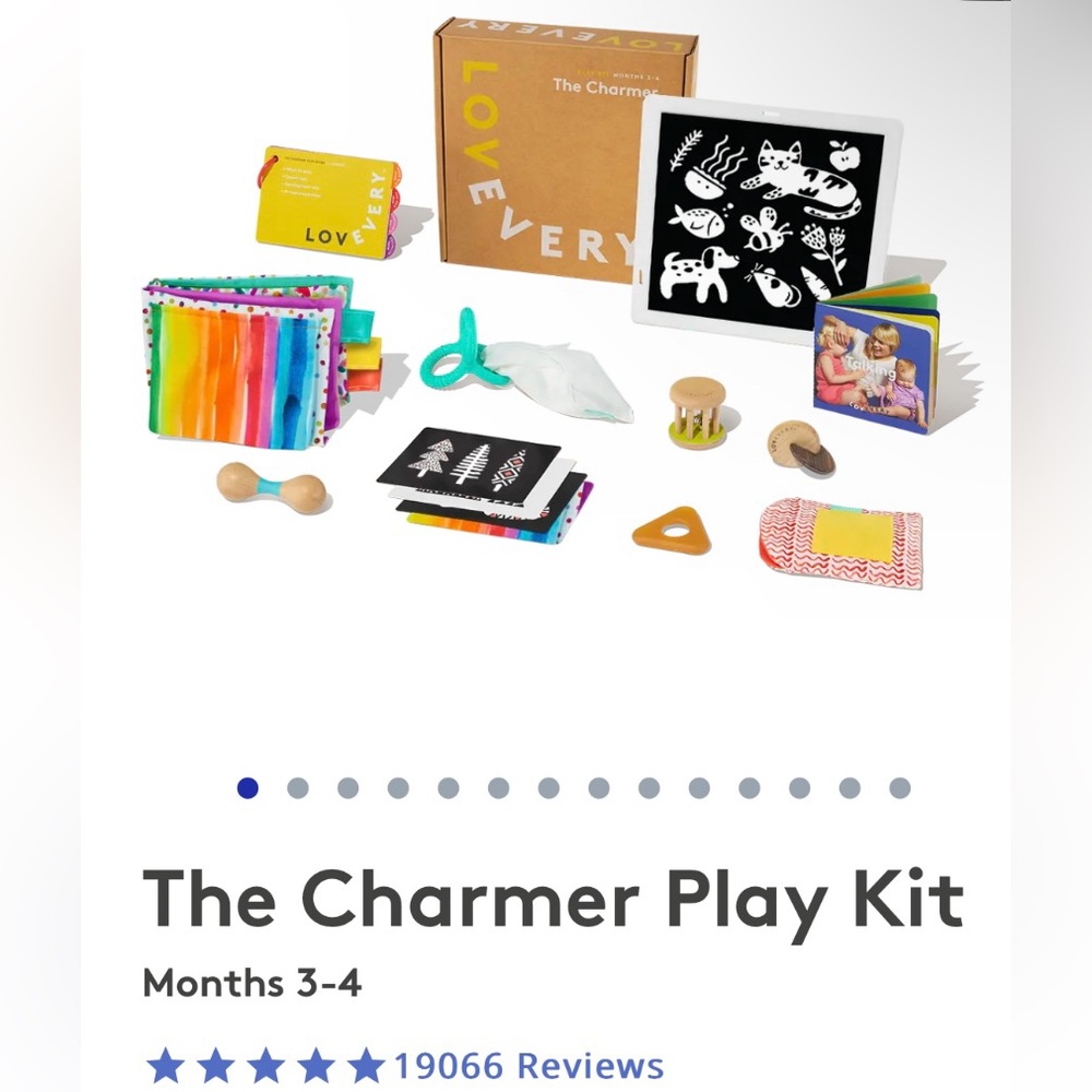 LOVevery 3-4 Month Play kit plus The Charmer Play Kit Book Bundle